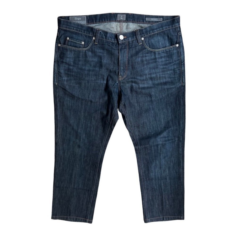 Z Zegna narrow fit navy cotton jeans size 36